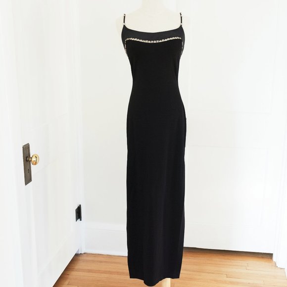 Nicole Bakti Dresses & Skirts - Nicole Bakti Black Gown with Rhinestones